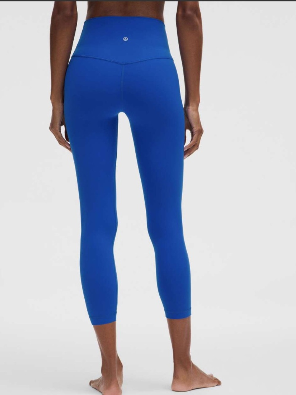 $98 Lululemon Align High Rise Crop Leggings 23” Cerulean Blue Size 0 EUC - Picture 9 of 10